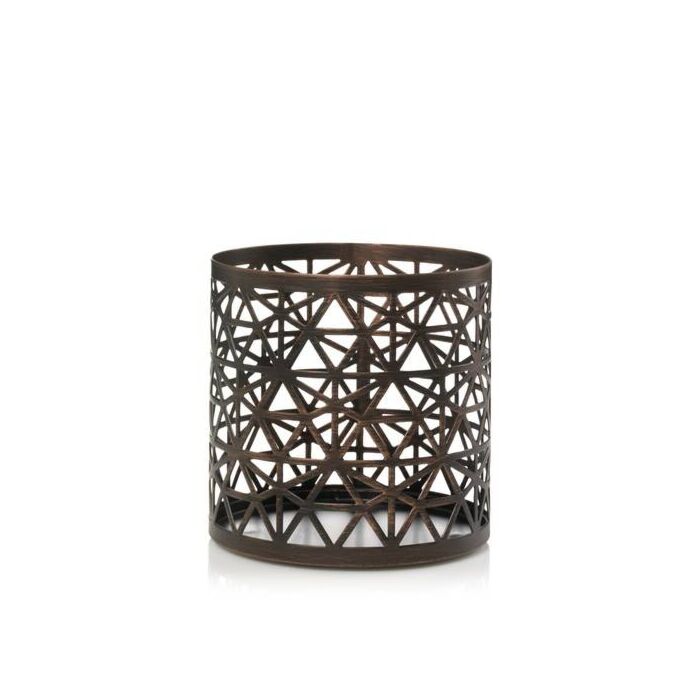 Yankee Candle Bronze Punched Metal Jar Holder-1